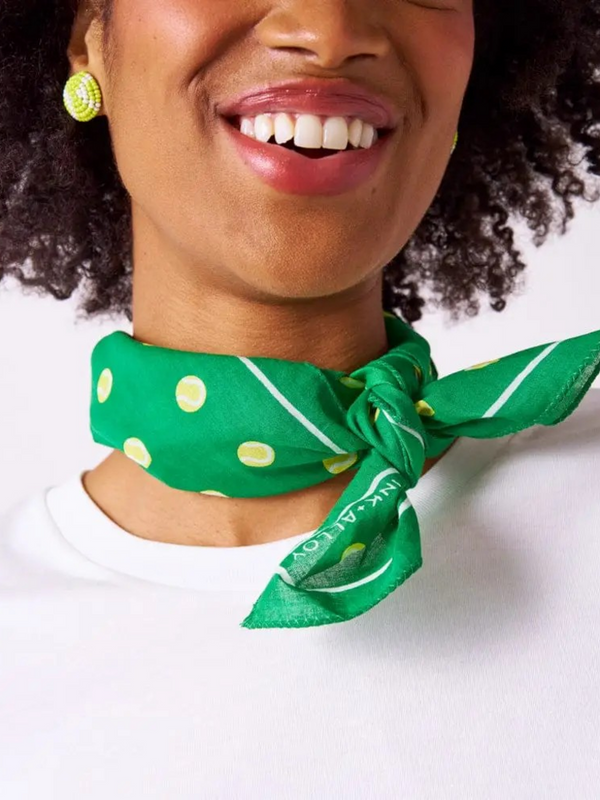 tennis ball print scarf
