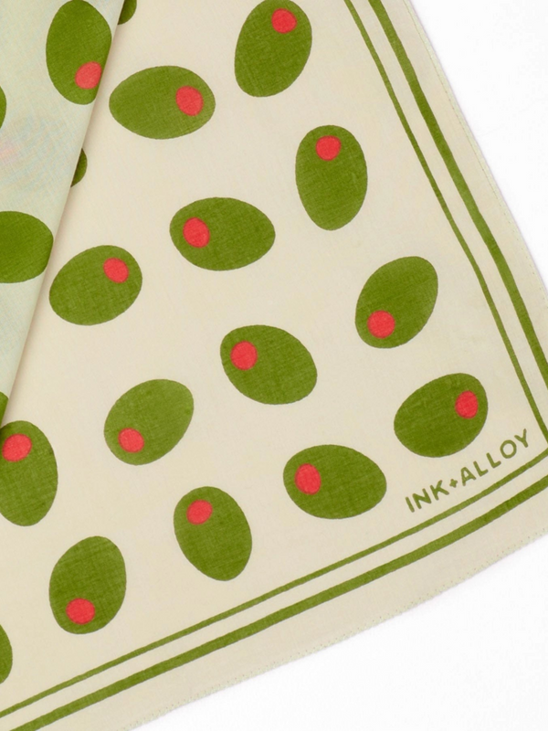 olive print scarf