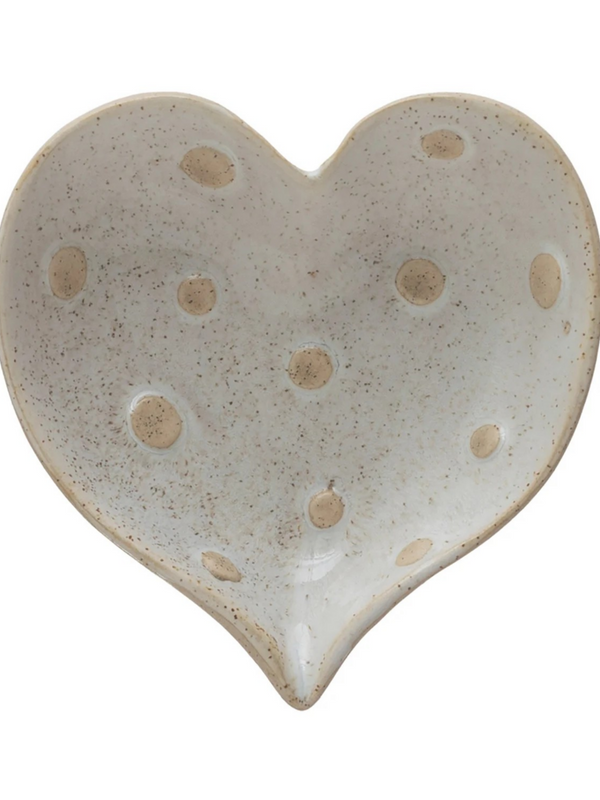 Stoneware Heart Dish