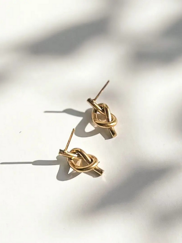 love knot stud earrings