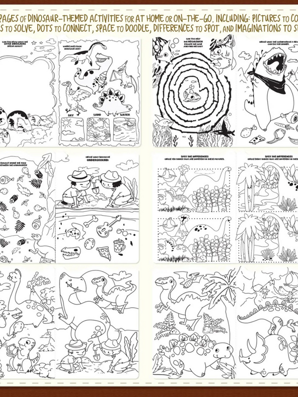 little book of big fun dinos activity book
