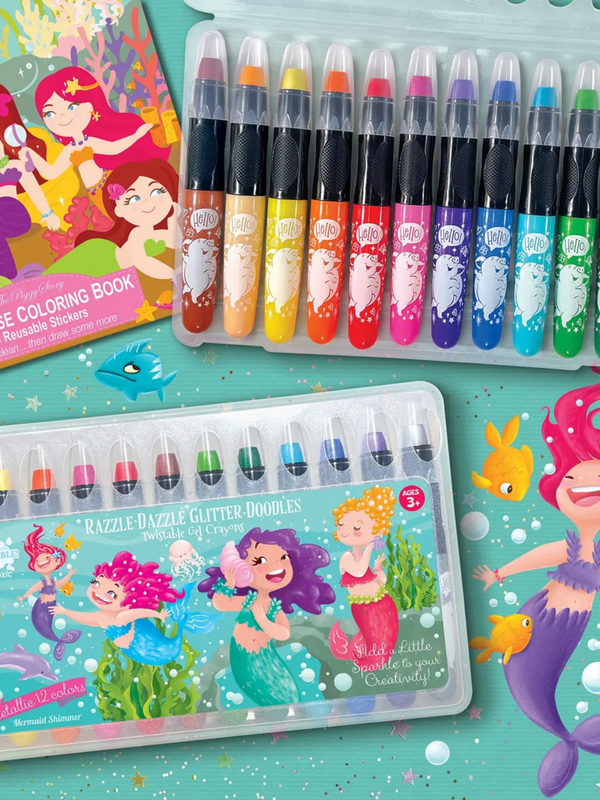 mermaid shimmer doodle twistable gel crayons