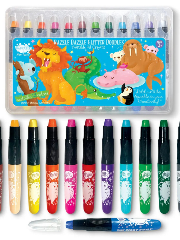 animals around the world shimmer doodle twistable gel crayons