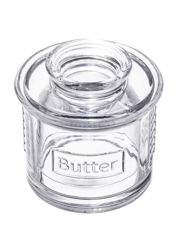 Glass French Butter Crock