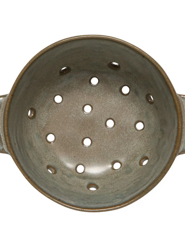 Gray Stoneware Fruit Bowl 7 Inch