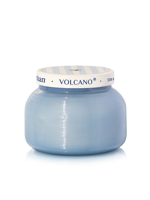 blue artisan volcano candle