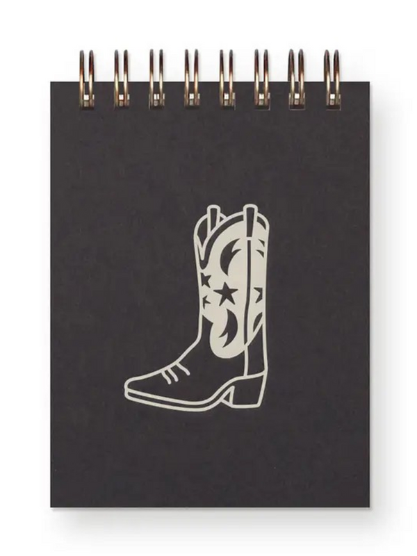 cowboy boot mini jotter notebook