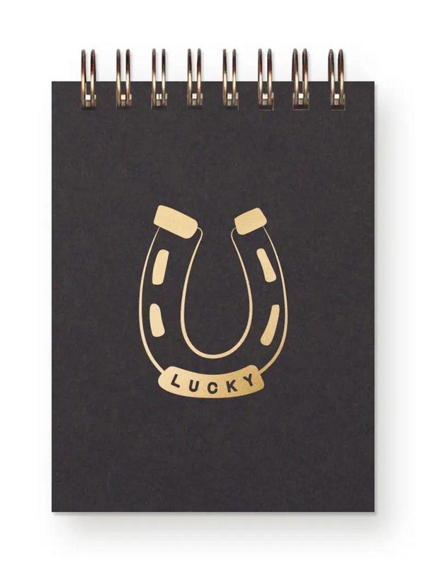 lucky horseshoe mini jotter notebook