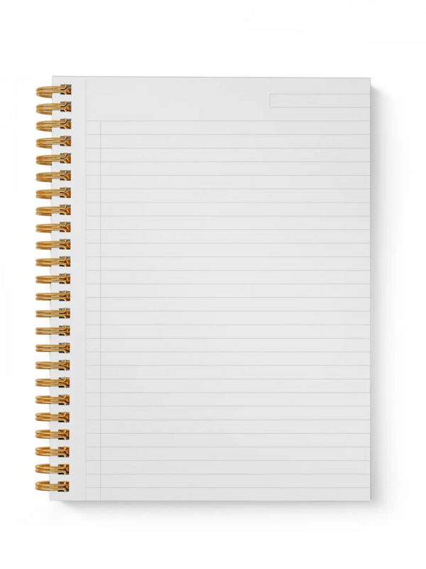scallop notebook in moss