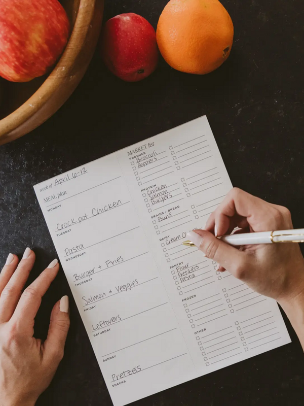 Weekly Meal Plan Notepad