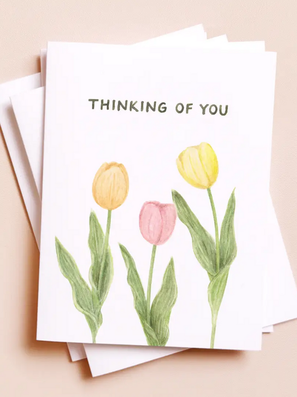 Thinking of You Tulips — Floral Sympathy / Support Card