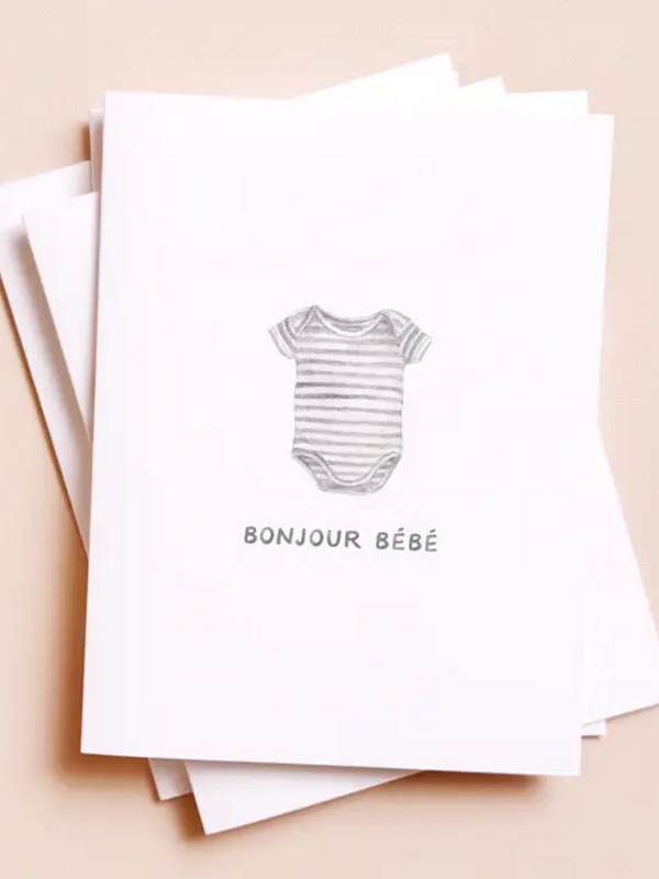Bonjour Bébé — French New Baby Card