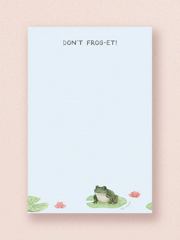 Don't Forget! โ Lily Pad and Frog Pun To-Do List Notepad