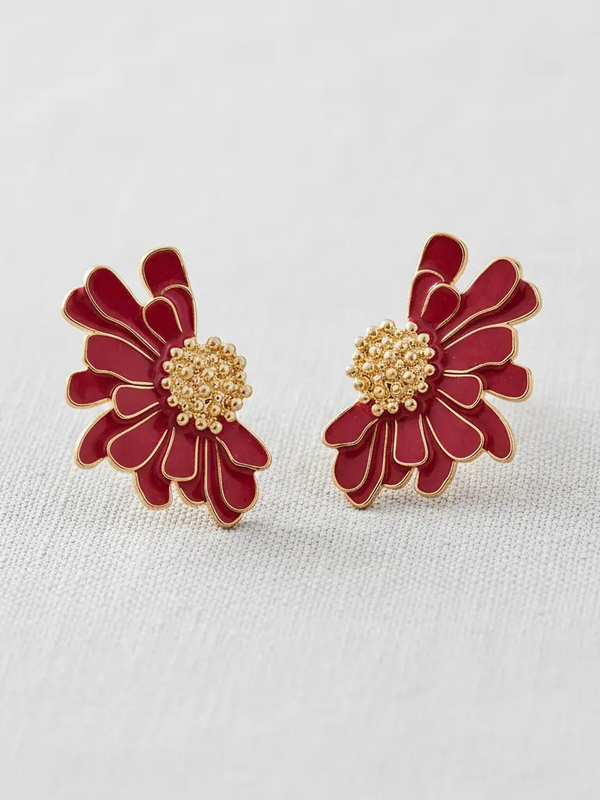 Daisy Flower Drop Earrings