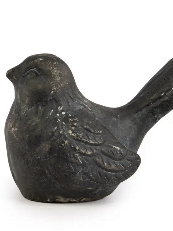 small cement bird