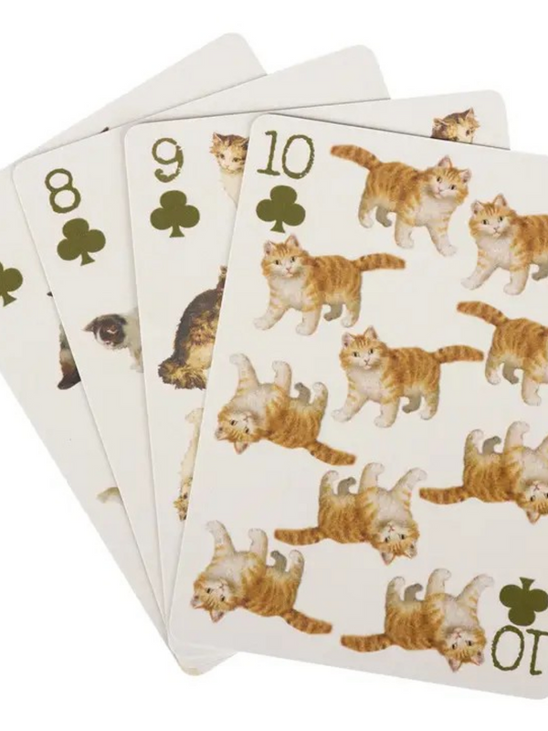 vintage cat playing cards