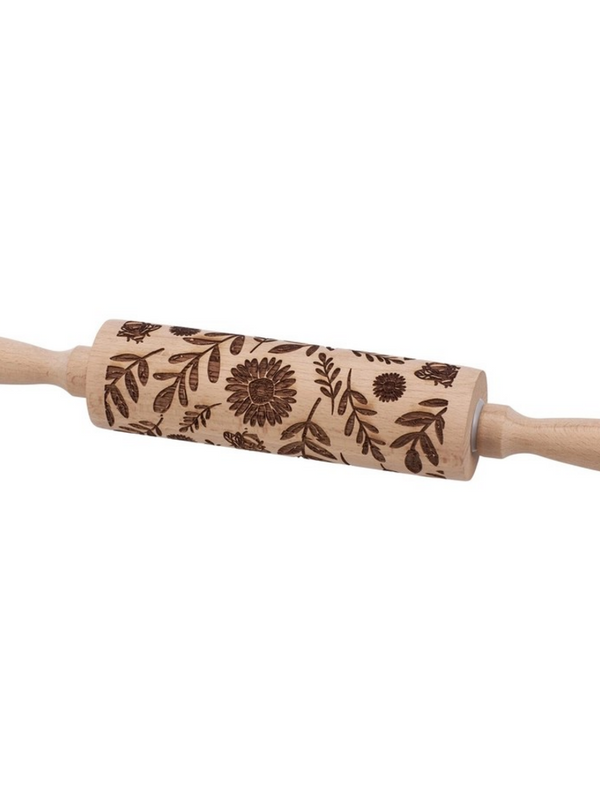 Floral Embossed Rolling Pin