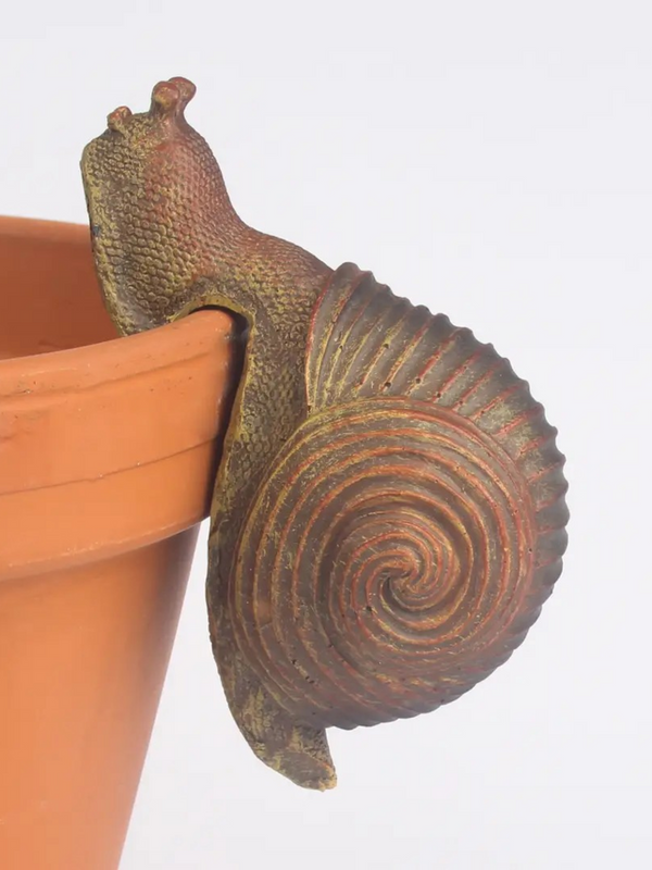 antiqued bronze snail pot hanger