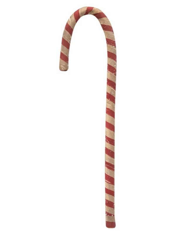 9" antique sparkle candy cane