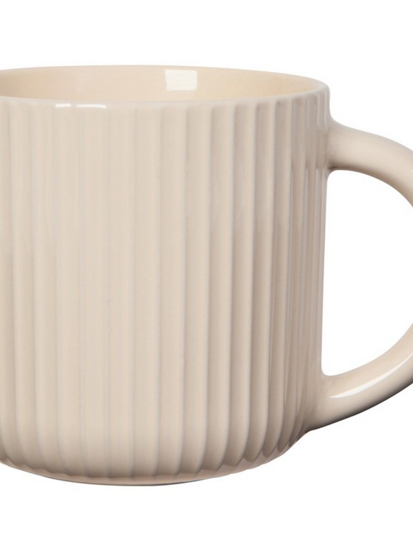 ecru fluted mug