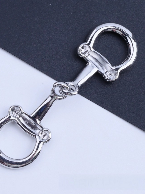Silver Western Horse Hoof Horseshoes Alloy Scarf Slide