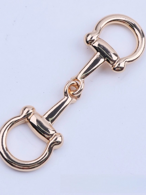 Gold Western Horse Hoof Horseshoes Alloy Scarf Slide
