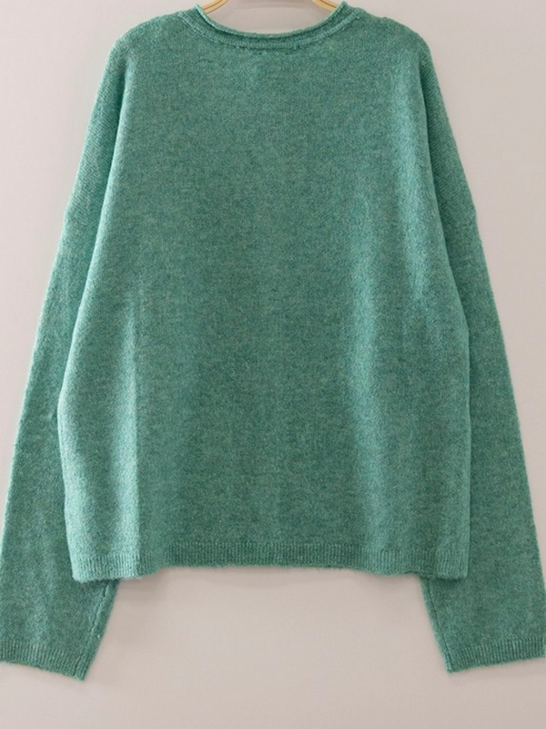 green soft touch button cardigan