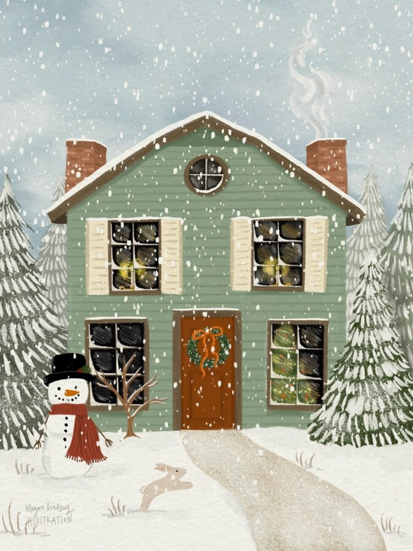4x6 wintery wonderland print