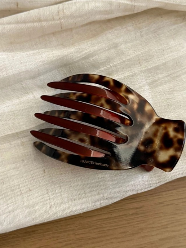 Classic Marbled Hair Claw Clip Amber