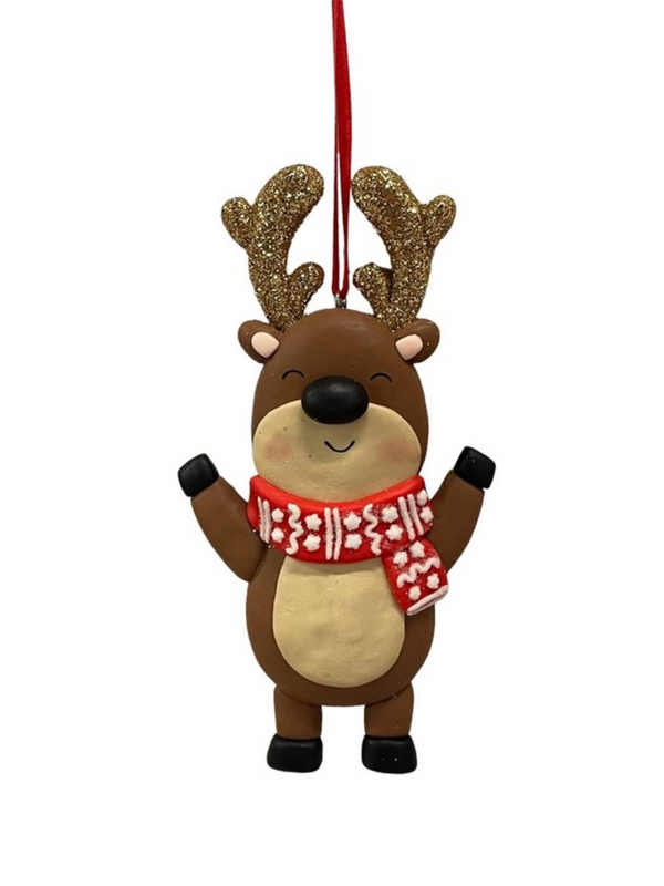 4.72" friendly reindeer cookie ornament