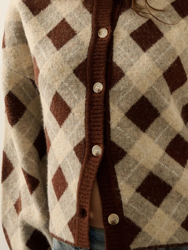chocolate plaid sweater