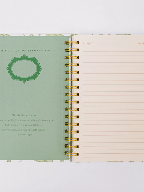 Green Swallows Spiral Notebook