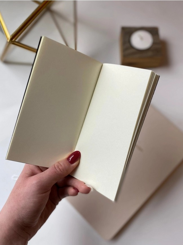 foil embossed lab dog mini saddle stitch notebook