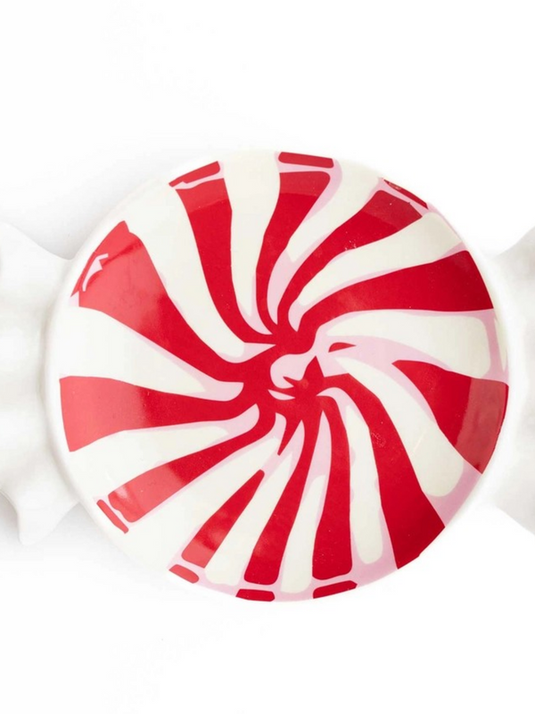 Peppermint Candy Shaped Ceramic Dessert Plate