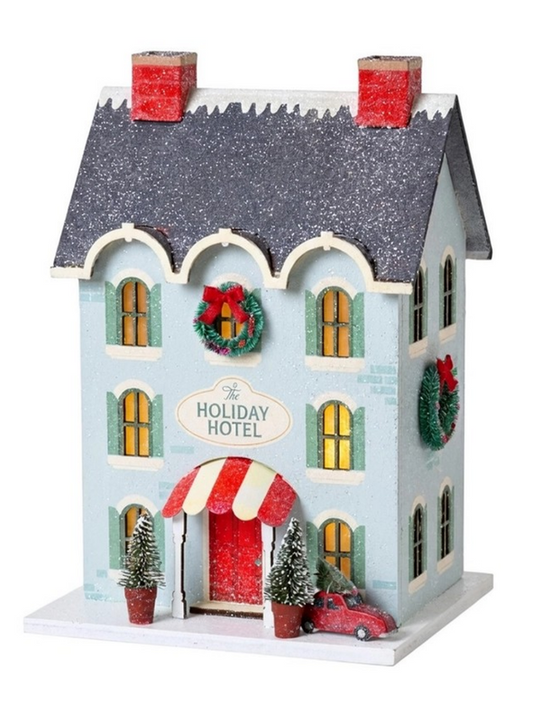Holiday Hotel Light Up Christmas Village House