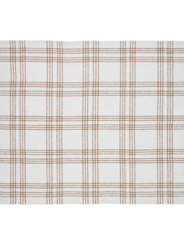 Wheat Plaid Woven Throw Blanket 50x60 Cotton Fringe Fall