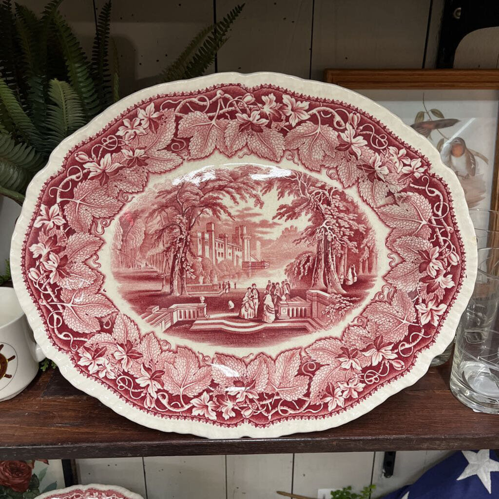 red large platter