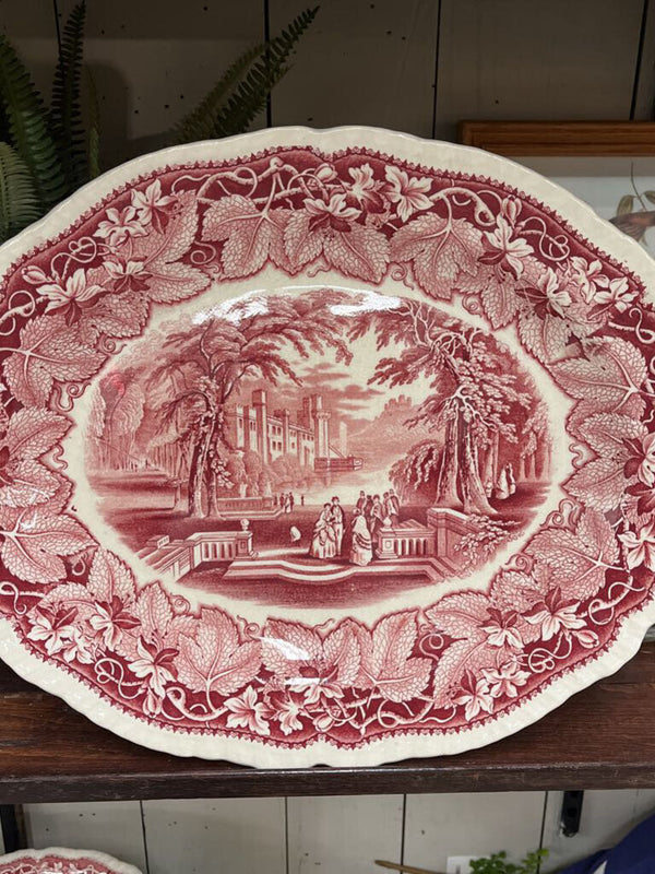 red large platter