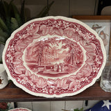 red large platter