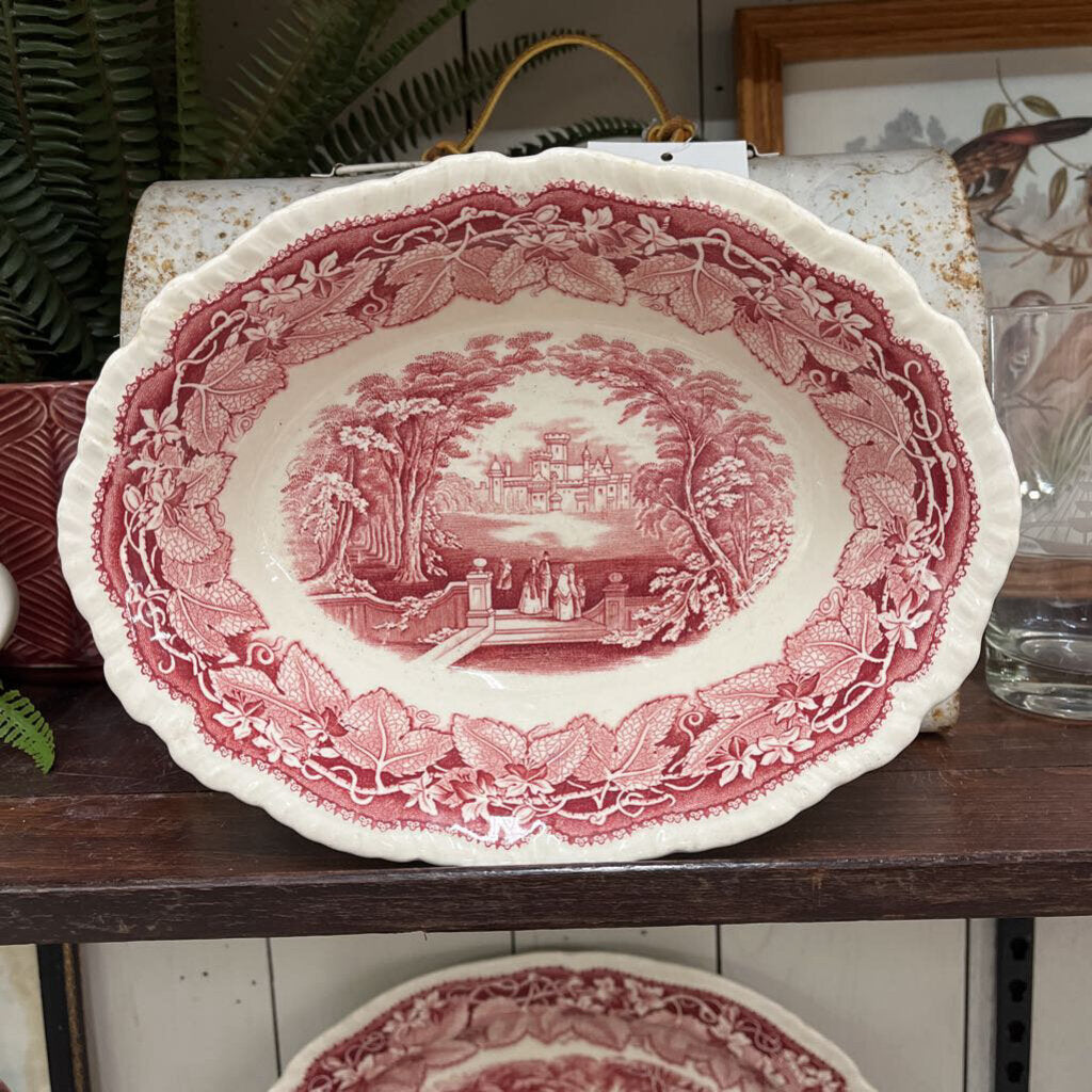 red oval bowl