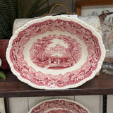 red oval bowl