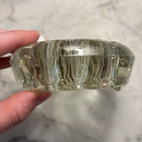 Hefty glass flower frog