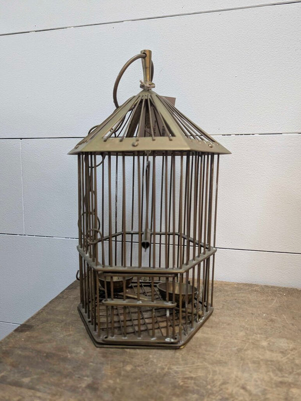 Vintage brass bird cage
