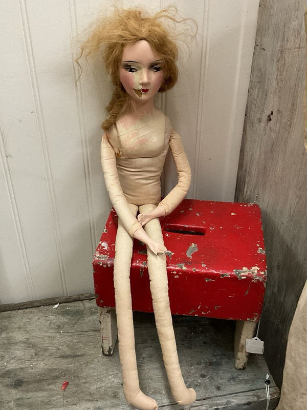 French boudoir bed doll #E445