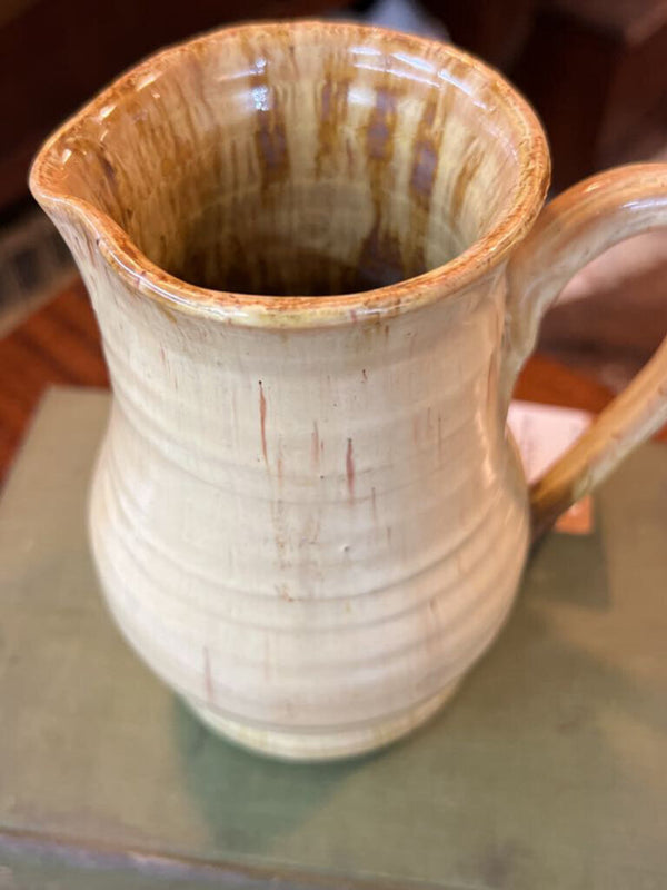 Handmade Pottery Pitcher (medium size neutral tone)
