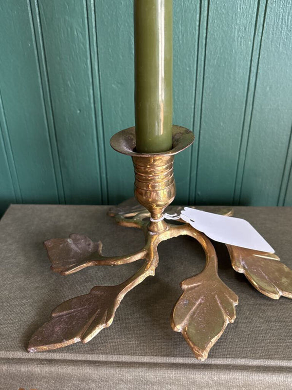 Brass Leaf Candleholder