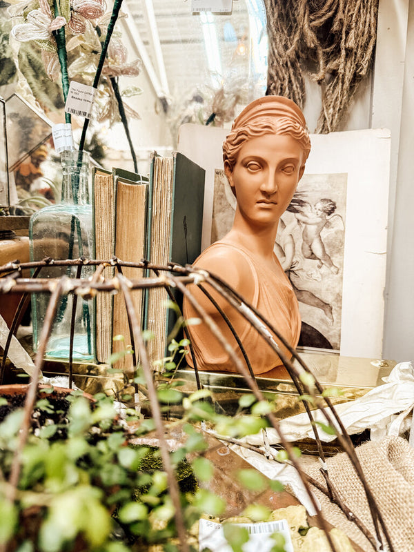 Terra cotta lady bust