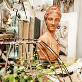 Terra cotta lady bust