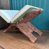 Foldable Wooden Carved Book Stand