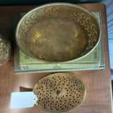 Brass Oval Trinket Box with Lid